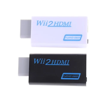 50pcs/série para o Wii para Compatíveis com HDMI, Conversor Adaptador de Suporte Full HD 720P 1080P Áudio de 3,5 mm Wii2HDMI Adaptador para HDTV