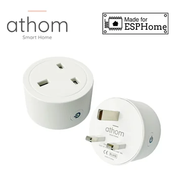 ATHOM preflashed ESPhome Smart Plug Trabalha Com Casa Assitant Padrão reino UNIDO 16A