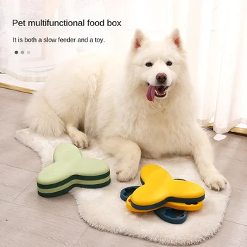 Cão de Quebra-cabeça Brinquedos Lento Alimentador Interativo Aumento Cachorro IQ Food Dispenser Lentamente Comendo Antidesgaste Tigela Gato de Estimação, Cães de Jogo de Treino