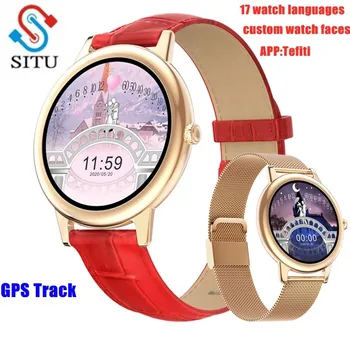 E10 Smart Watch Mulheres Monitor de Ritmo Cardíaco e a Pressão Arterial de Oxigênio do Perseguidor de GPS do DIY Rosto IP68 Impermeável Smartwatch Amante Andorid IOS