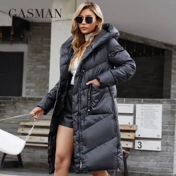 GASMAN de 2022, a Nova Mulher de casaco de inverno Longos casacos com capuz mulher moda quente parkas marca de alta qualidade do sexo feminino jaquetas M-206