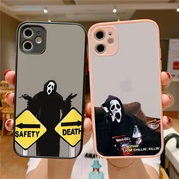 Ghostface Grito de horror de arte de Telefone de Caso para o iPhone X XR XS 7 8 14 Plus 11 12 13 pro MAX 13mini Fosco Translúcido Caso