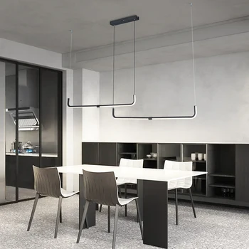 Moderna Led Candelabro com Controle Remoto Diningroom Decoração de quarto lustre de luz Centro de Mesa de Cozinha, Acessórios de Fixação