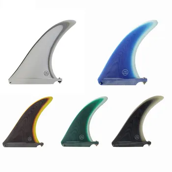 Surf Longboard Barbatanas de Fibra de vidro de 8 polegadas YepSurf Fin Branco/Azul/Preto/Marrom/Verde cor Fin Prancha Fin único barbatanas