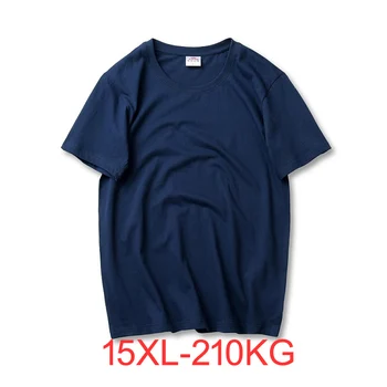 Verão plus Size 12XL 15XL Homens T-Shirt de Manga curta, camisetas, tops Casa casual azul Branco t-shirt Baixo Grande Venda de simples tees solta 54