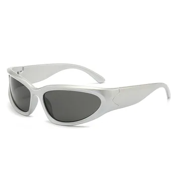 y2k óculos de 2023 Óculos de sol das Mulheres os Homens Design da Marca do Espelho Esporte de Luxo Vintage, Óculos de Sol Unissex Homens Driver Rideing Óculos